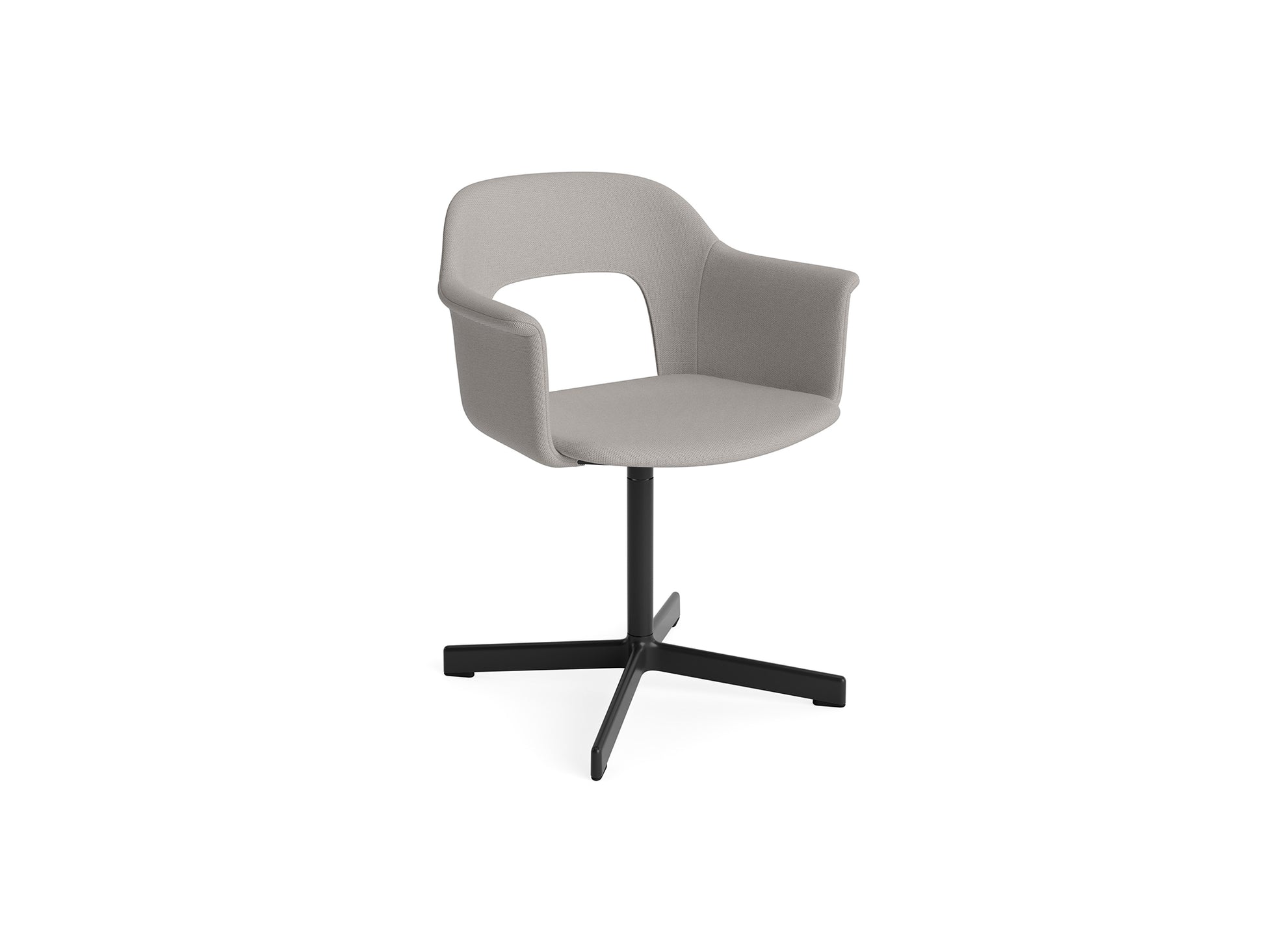 Layout Armchair 234 - Swivel Base by HAY - Black Aluminium Base / Autumn 0101