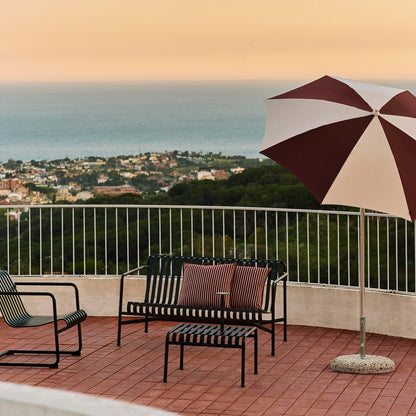 Terrazza Parasol by HAY - Octagon / Off-White and Burgundy