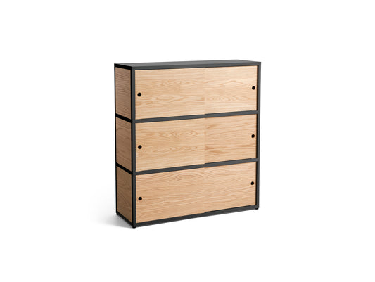 New Order Shelving - Combination 304 in Charcoal by HAY