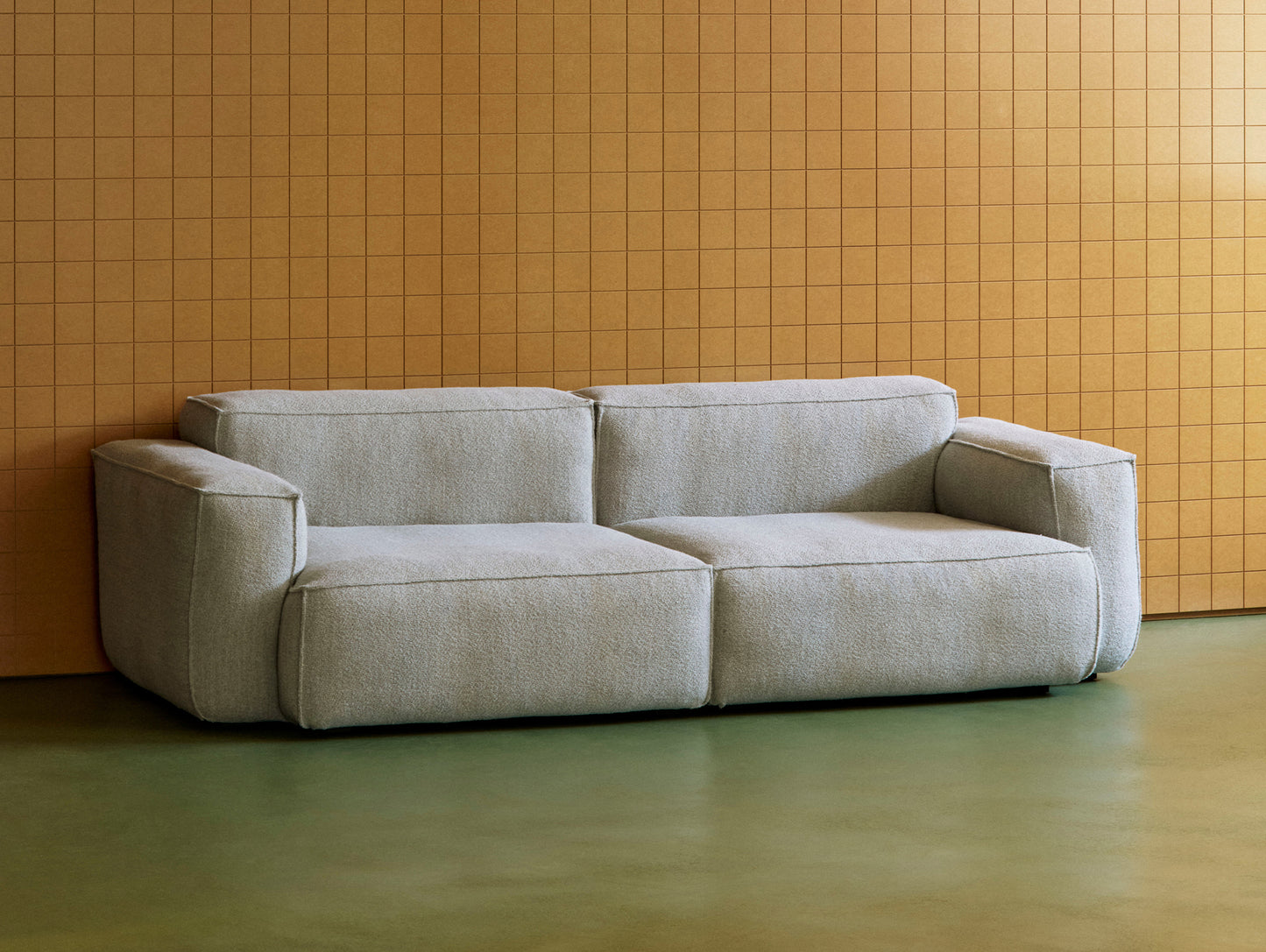 Mags Soft 2.5 Seater Sofa (Low Armrest) with Removable Cover by HAY - Combination 1 / Turf Light Grey