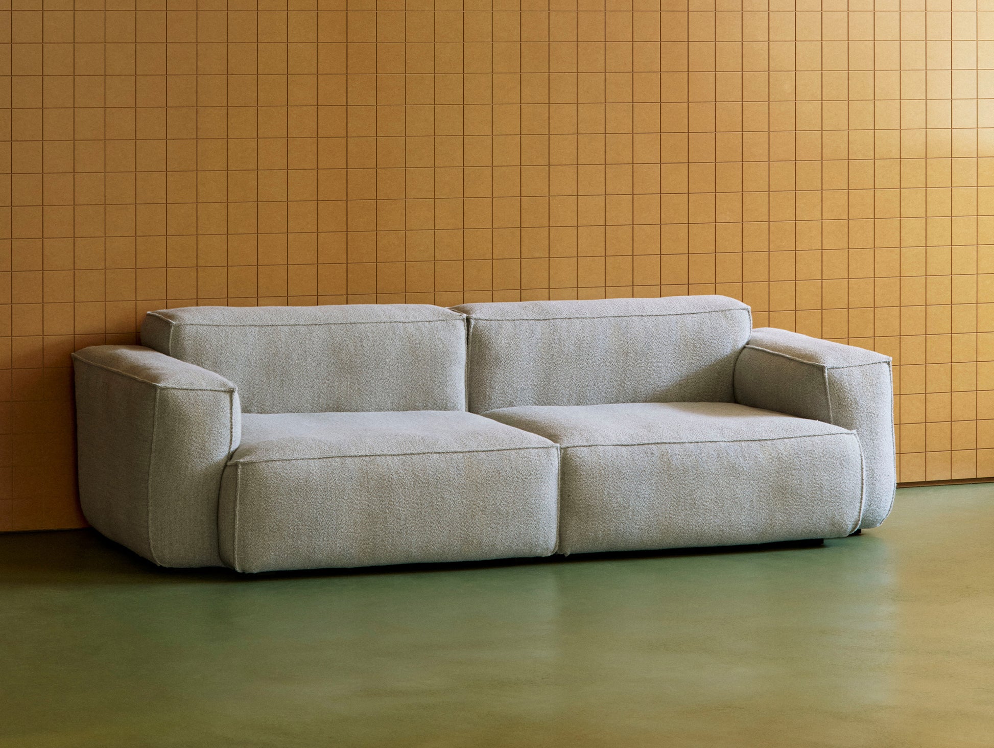 Mags Soft 2.5 Seater Sofa (Low Armrest) with Removable Cover by HAY - Combination 1 / Turf Light Grey