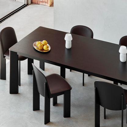 Chisel 30 Table Rectangular by HAY -   Black Lacquered Oak Veneer