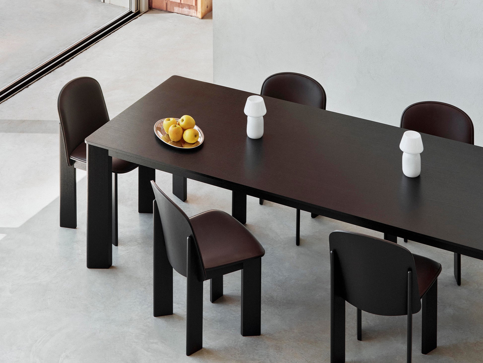 Chisel 30 Table Rectangular by HAY -   Black Lacquered Oak Veneer