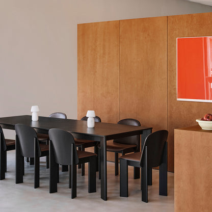 Chisel 30 Table Rectangular by HAY -   Black Lacquered Oak Veneer