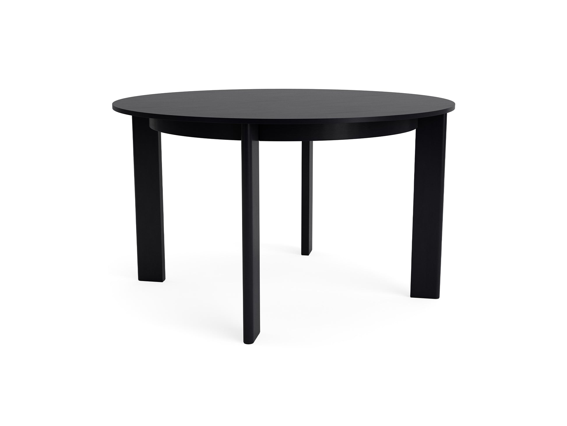 Chisel 25 Table Round by HAY - D127cm  /  Black Lacquered Oak Veneer
