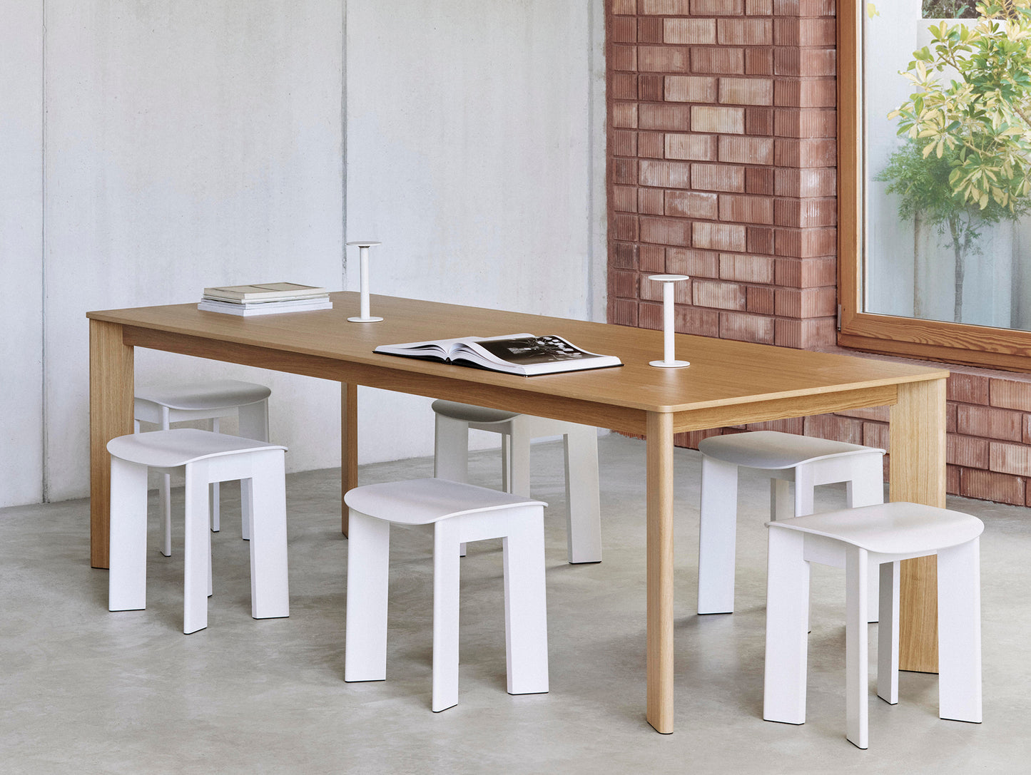 Chisel 30 Table Rectangular by HAY -  Lacquered Oak Veneer