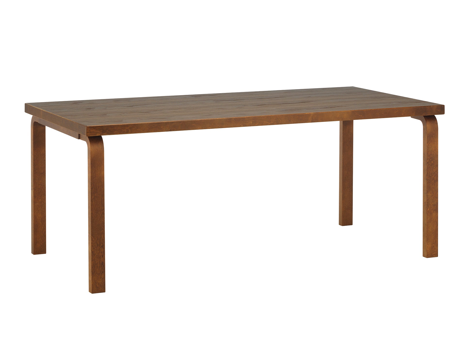 Aalto Table Rectangular by Artek - 83 / Walnut Stained Oak Veneer Top / Walnut Stained Birch Legs