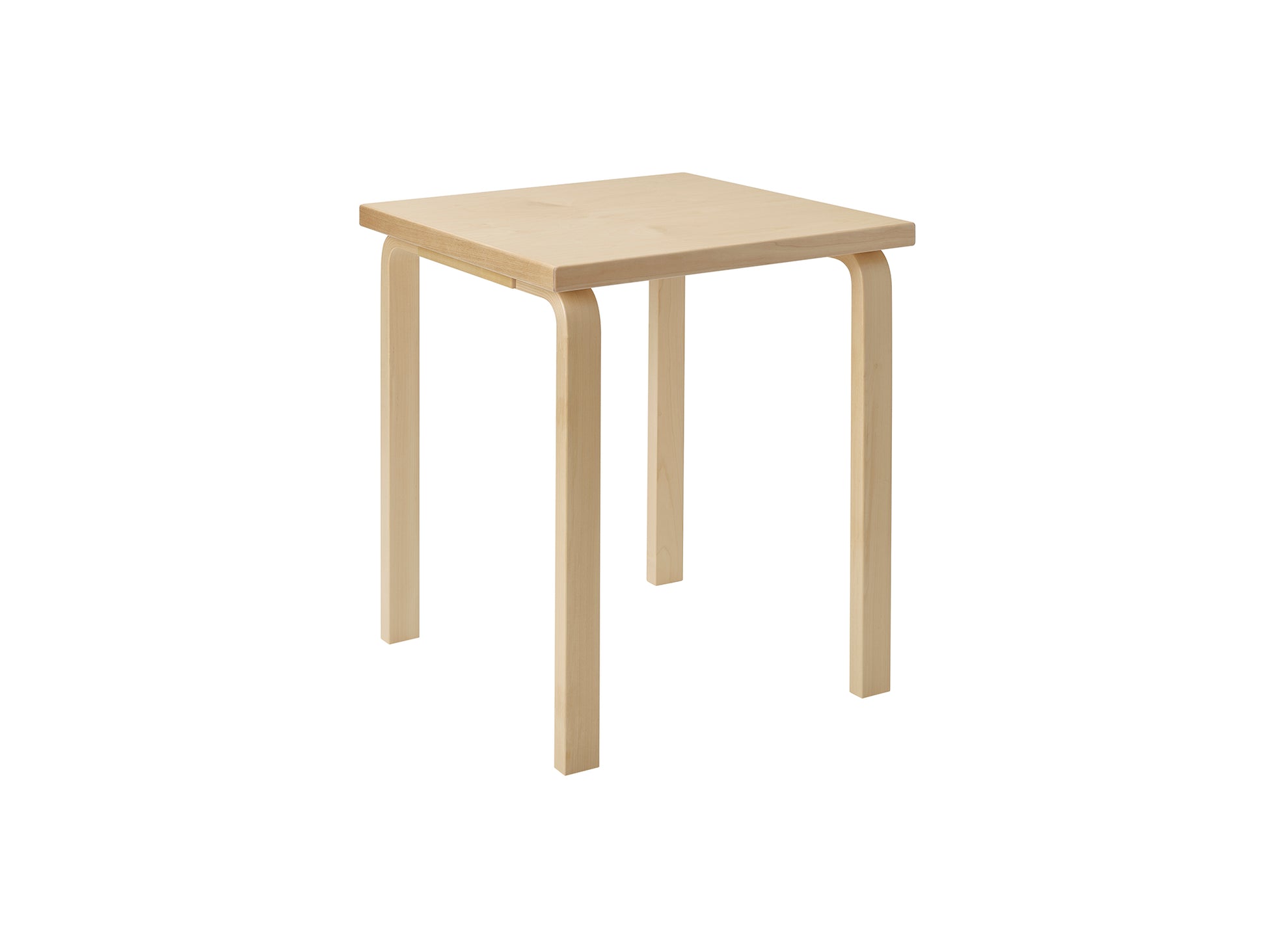 Aalto Table Square by Artek - 80C / Birch Veneer Top / Natural Lacquered Birch Legs