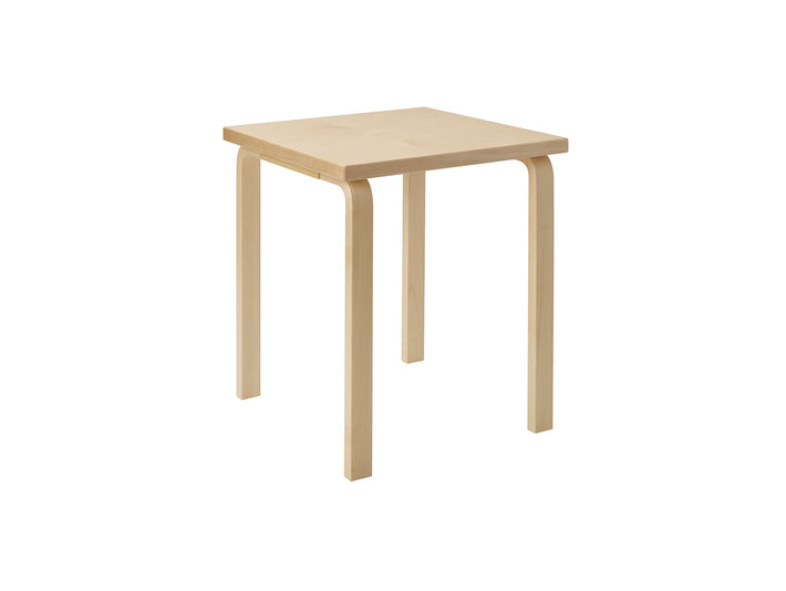 Aalto Table Square by Artek - 80C / Birch Veneer Top / Natural Lacquered Birch Legs