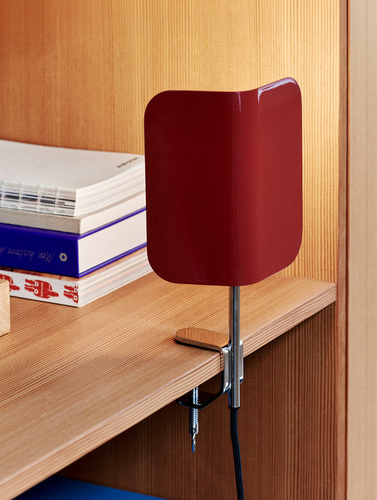 Apex Clip Lamp by HAY - Maroon Red