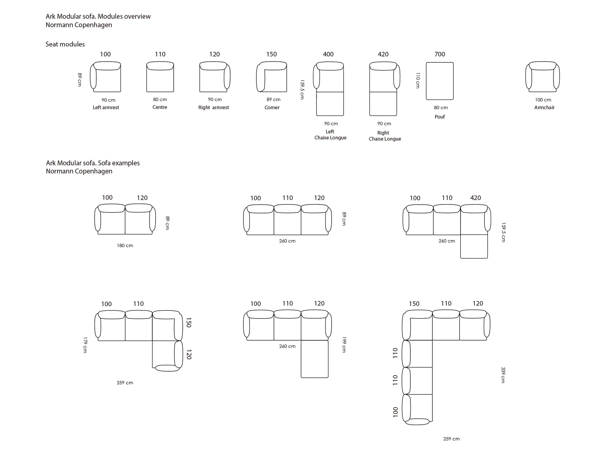 Ark Modular Sofa Overview by Normann Copenhagen