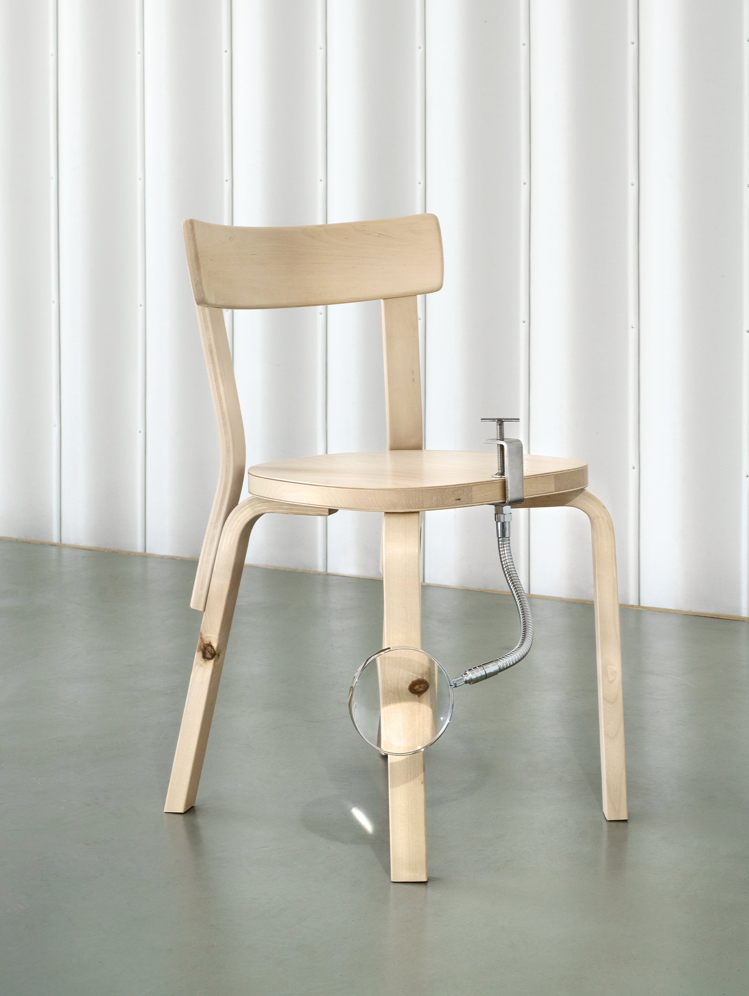 Chair 69 by Artek - Matt Lacquered Wild Birch Frame / Wild Birch Veneer Seat