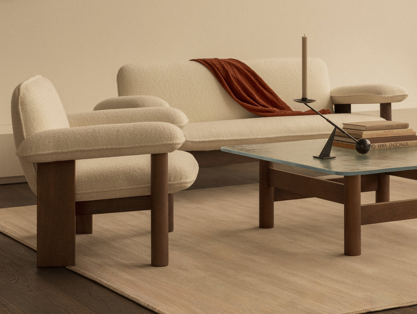 Brasilia Lounge Table by Audo Copenhagen - Dark Stained Oak