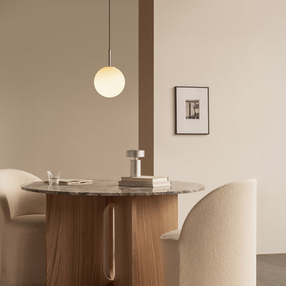 Androgyne Dining Table (Marble Edition) by Menu - Kunis Breccia Stone Top / Natural Oak Veneer Base