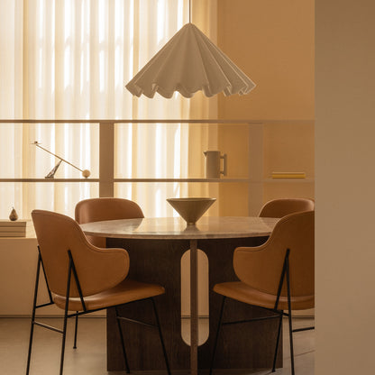 Androgyne Dining Table (Marble Edition) by Menu - Kunis Breccia Stone Top / Dark Oak Veneer Base