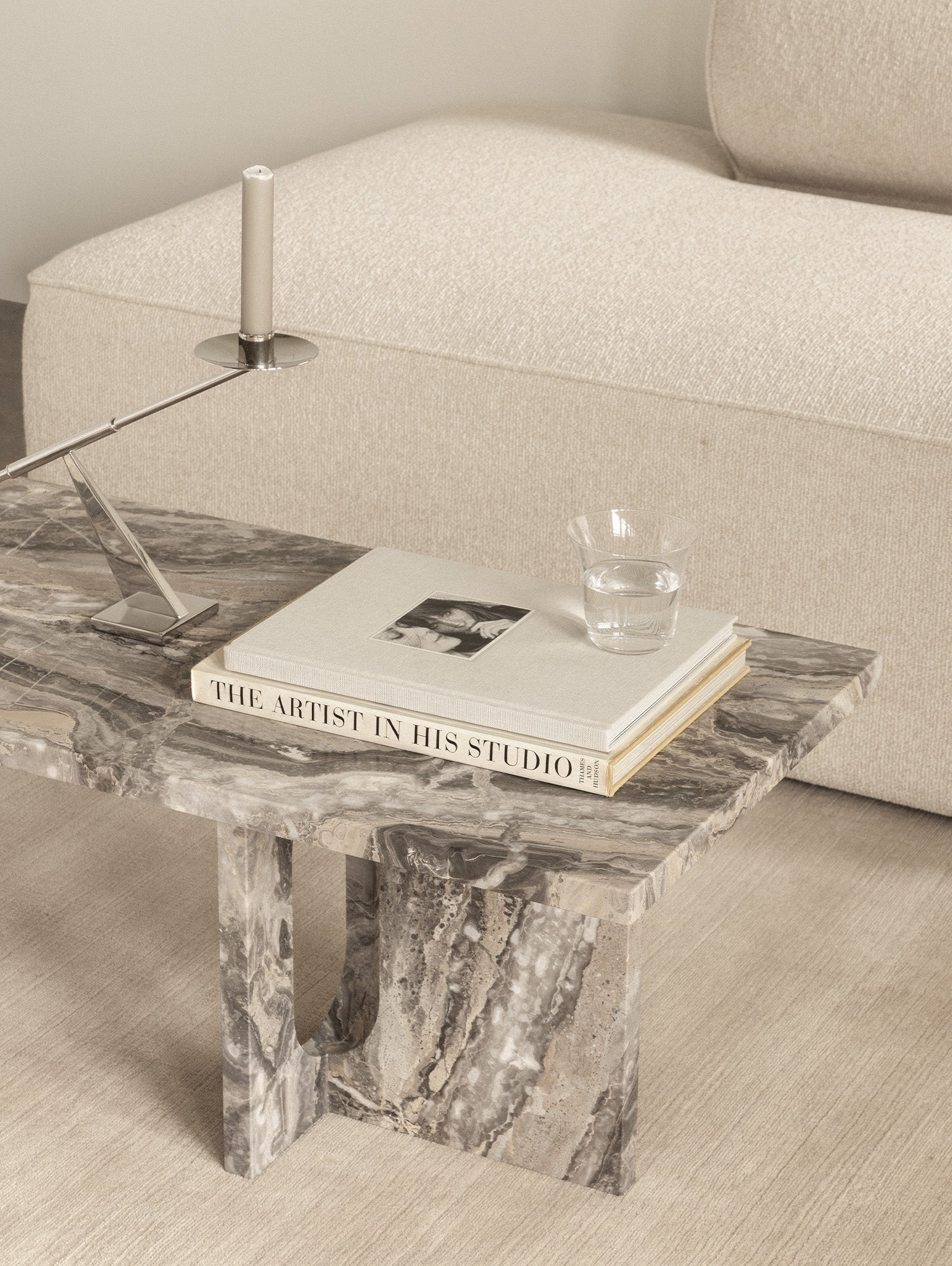 Androgyne Lounge Table by Audo Copenhagen - Grey Galaxy Marble