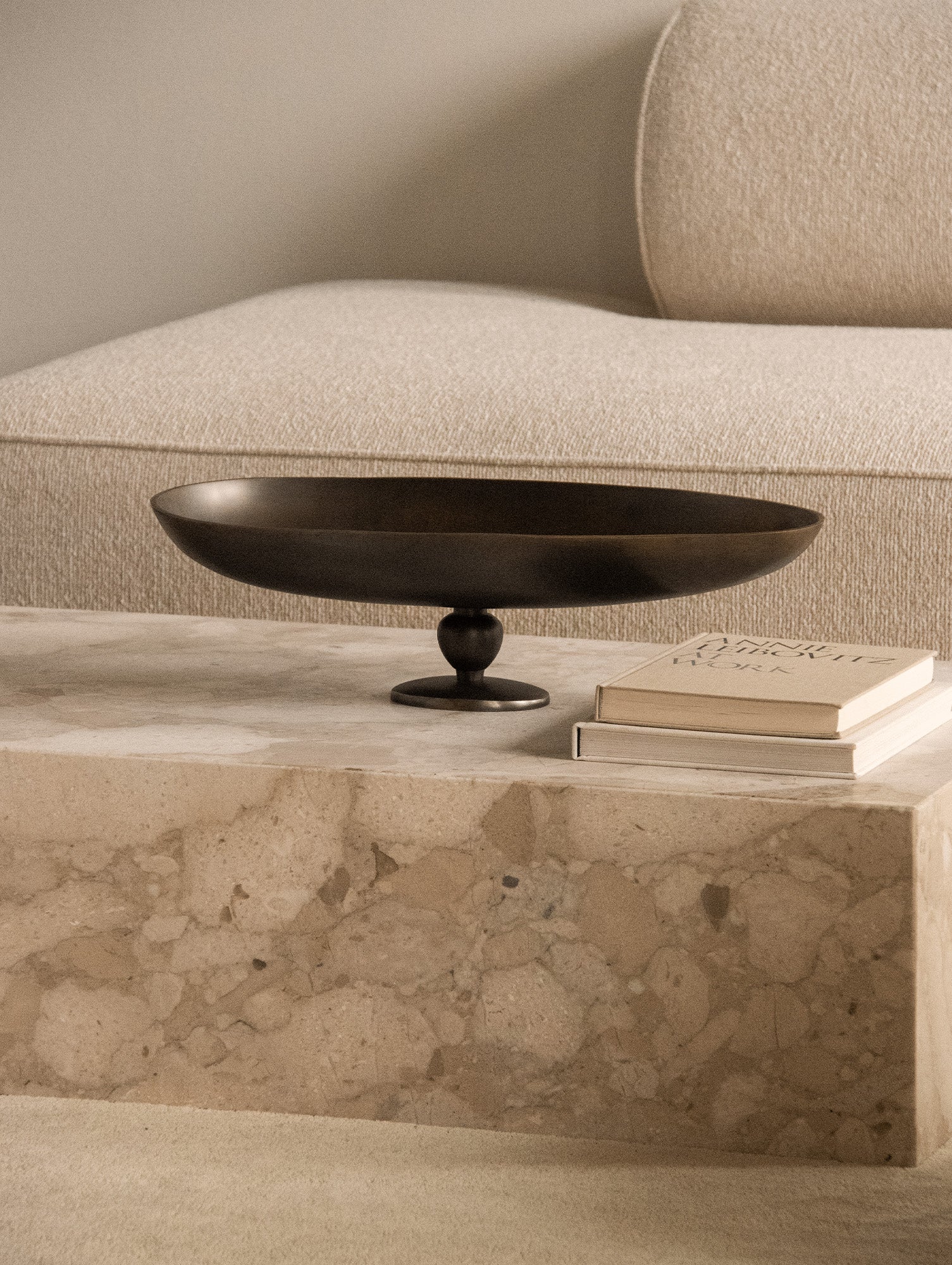 Marble Plinth Low by Audo Copenhagen - Sand Kunis Breccia Marble