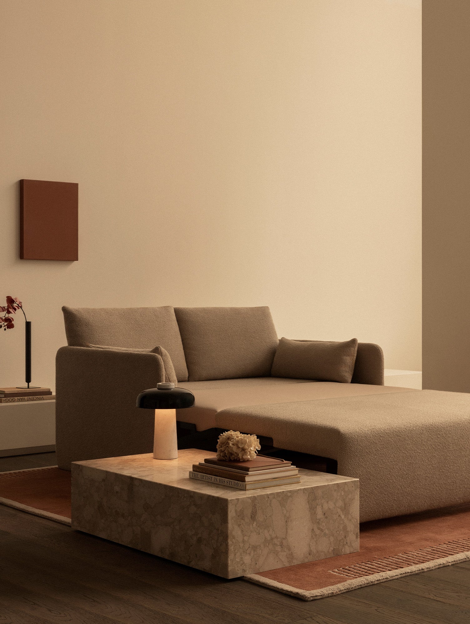 Marble Plinth Low by Audo Copenhagen - Sand Kunis Breccia Marble