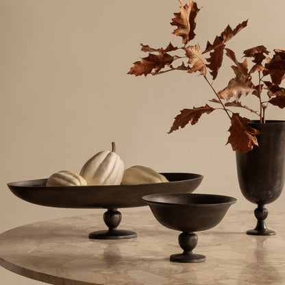 Androgyne Dining Table (Marble Edition) by Menu - Kunis Breccia Stone Top / Dark Oak Veneer Base