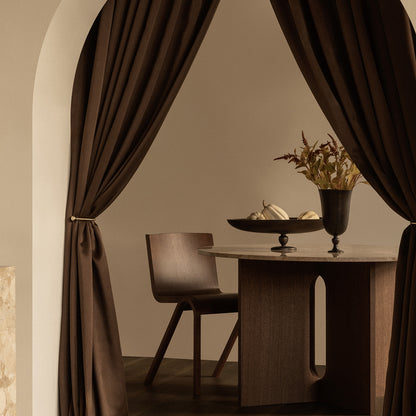 Androgyne Dining Table (Marble Edition) by Menu - Kunis Breccia Stone Top / Dark Oak Veneer Base