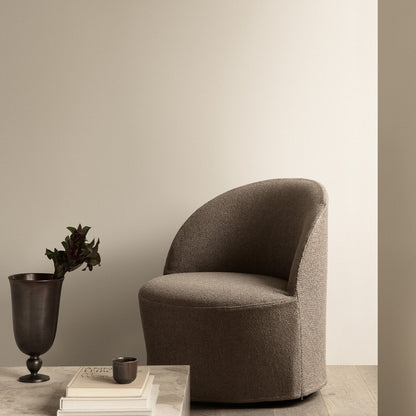 Tearoom Lounge Chair with Loose Cover - Swivel Base with Return