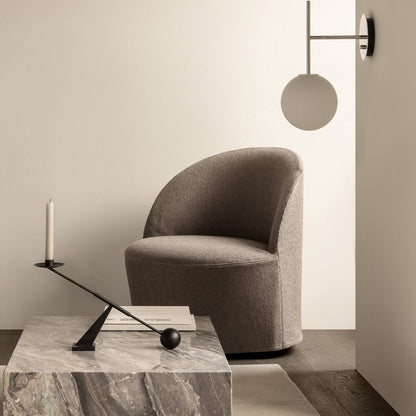 Tearoom Lounge Chair with Loose Cover - Swivel Base with Return