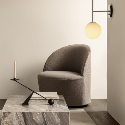 Tearoom Lounge Chair with Loose Cover - Swivel Base with Return