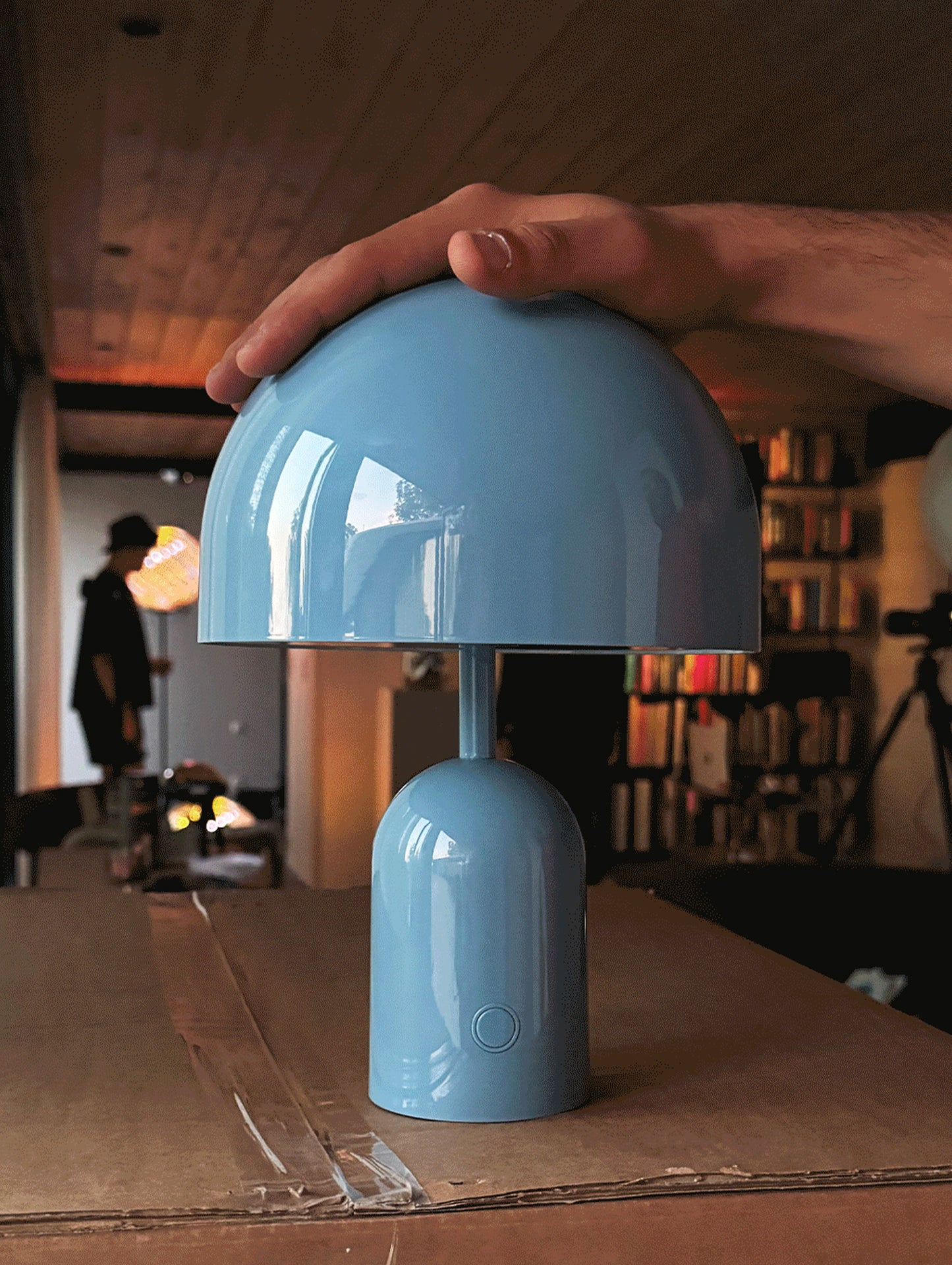 Bell LED Portable Lamp by Tom Dixon - Baby Blue