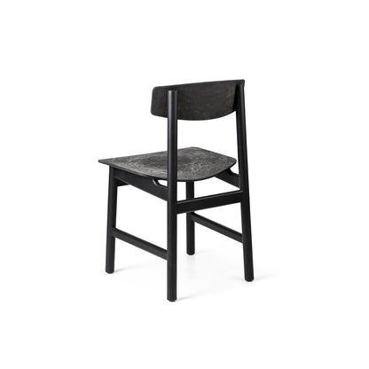 Conscious Chair 3162 by Mater - Black Painted Beech / Coffee Waste Black