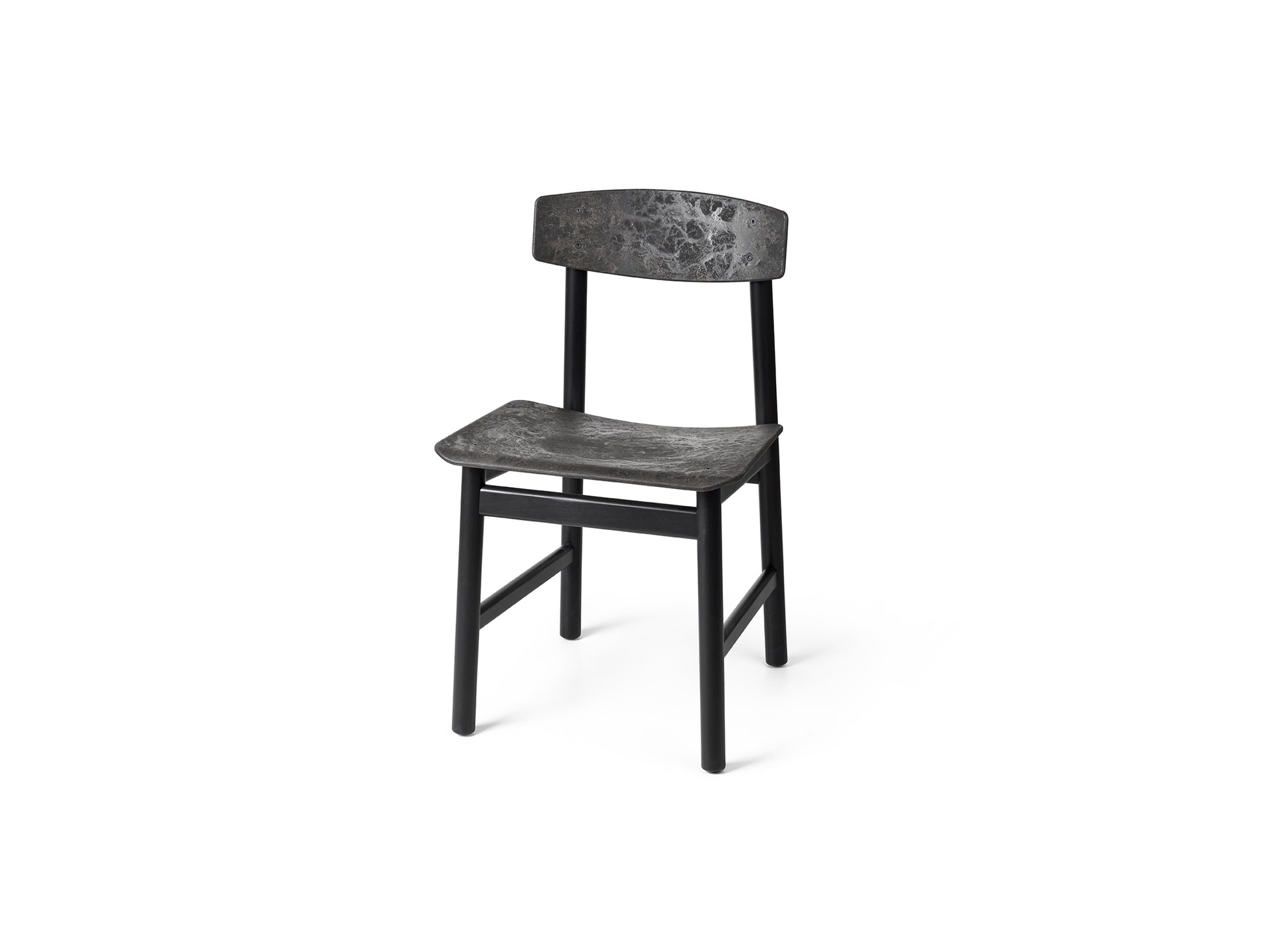 Conscious Chair 3162 by Mater - Black Painted Beech / Coffee Waste Black