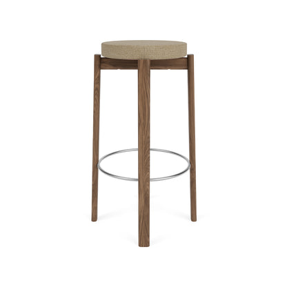 Passage Bar/Counter Stool Upholstered by Audo Copenhagen - Bar Stool / Walnut Base / Barnum Boucle 04