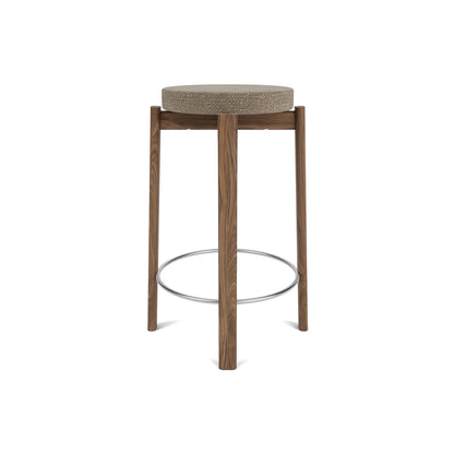 Passage Bar/Counter Stool Upholstered by Audo Copenhagen - Counter Stool / Walnut Base / Barnum Boucle 04