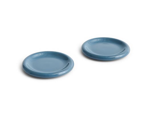 Barro Plate - Set of 2 by HAY - D 18 cm / Dark Blue