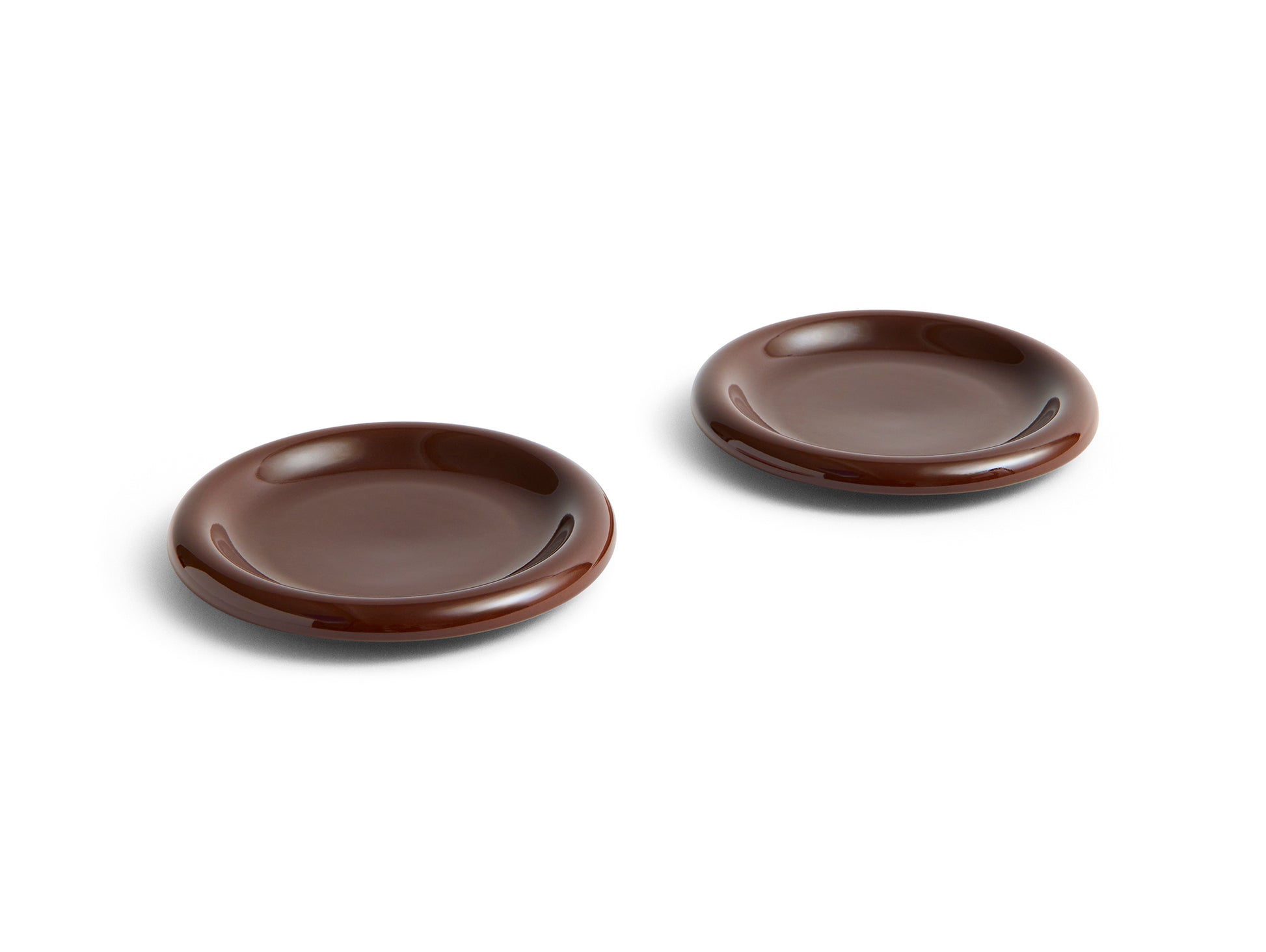 Barro Plate - Set of 2 by HAY - D 18 cm / Burgundy