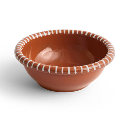 Barro Salad Bowl by HAY - Large / Natural with Stripes