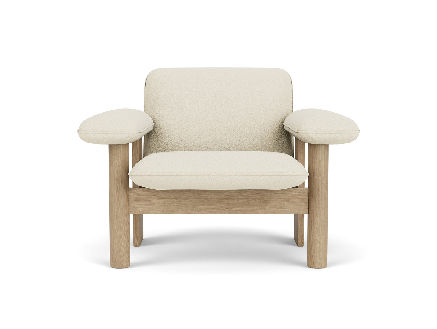 Brasilia Low Back Lounge Chair by Audo Copenhagen - Oiled Oak / Baru 200