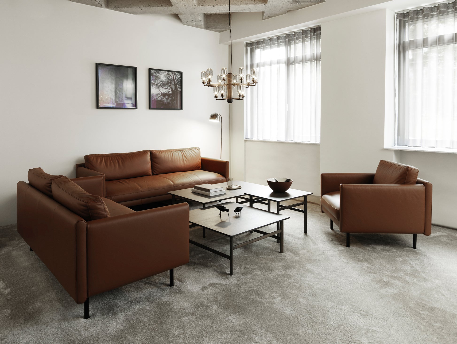 Rar 3-Seater Sofa by Normann Copenhagen - Omaha Leather Cognac