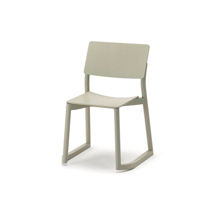 Panorama Chair with Runners by Karimoku New Standard -  Grain Green Lacquered Oak