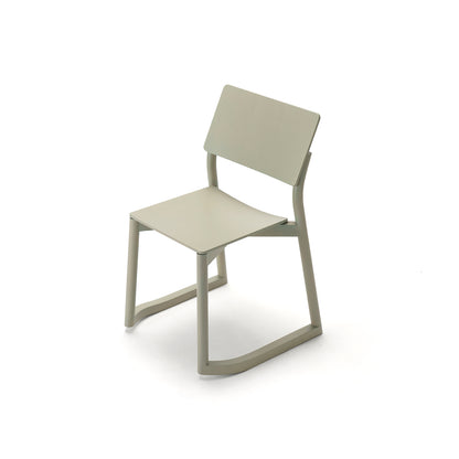 Panorama Chair with Runners by Karimoku New Standard -  Grain Green Lacquered Oak