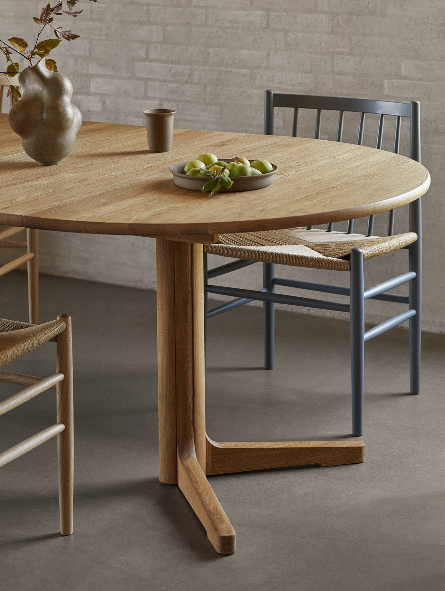 C69E Table by FDB Mobler - Length: 120 cm - 220 cm (Two Extension Leaves)