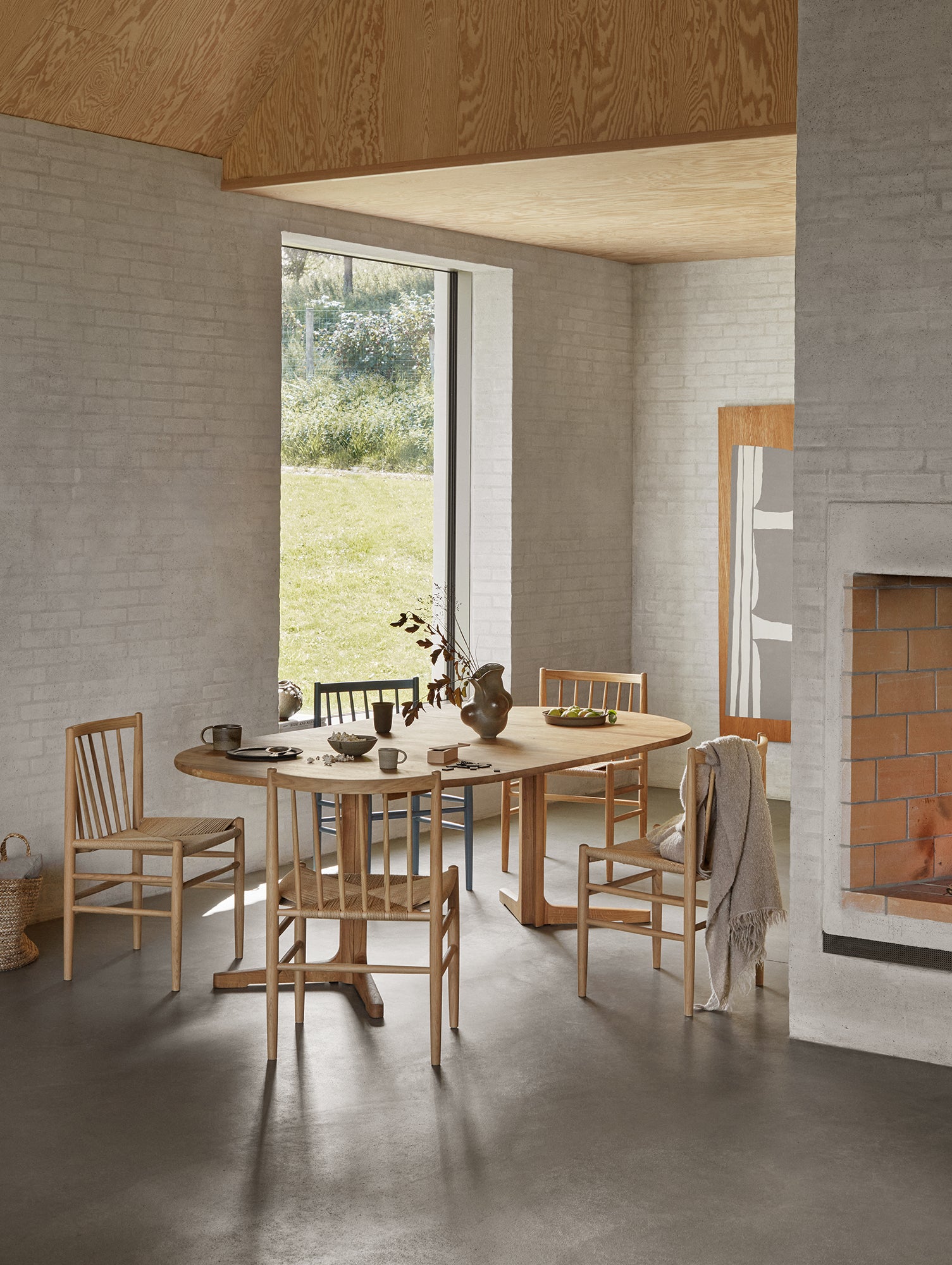 C69E Table by FDB Mobler - Length: 120 cm - 220 cm (Two Extension Leaves)