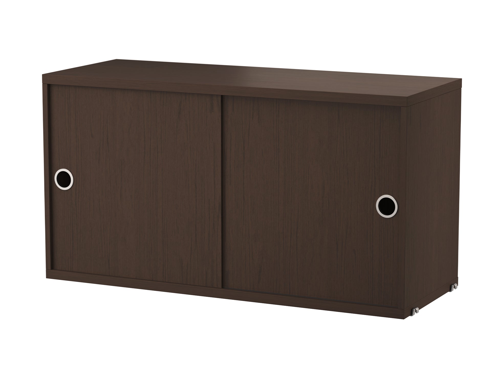 String System Cabinet with Sliding Doors by String - Dark Oak
