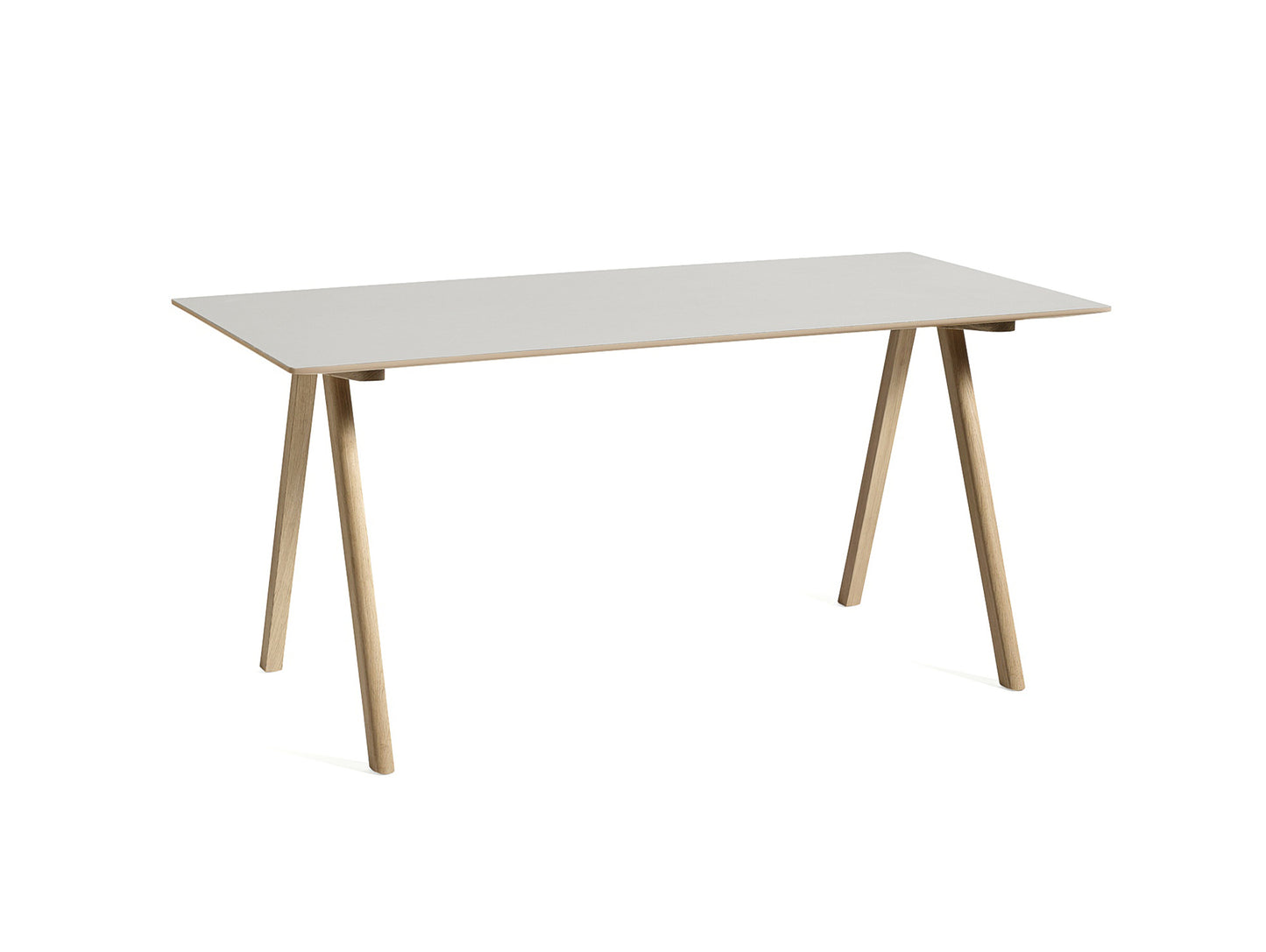 Copenhague Desk CPH 10 by HAY - Off White Linoleum Tabletop / Lacquered Oak Base