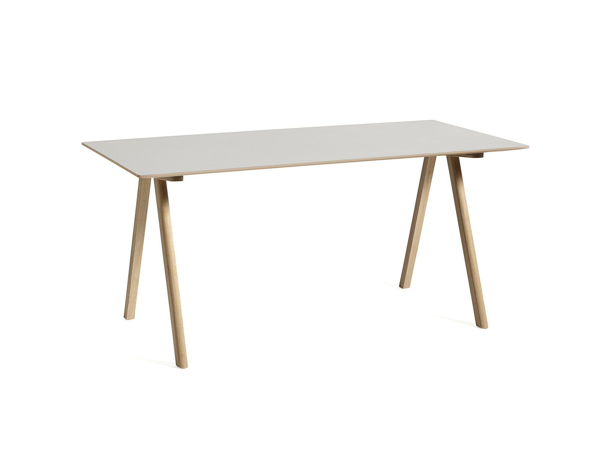 Copenhague Desk CPH 10 by HAY - Off White Linoleum Tabletop / Lacquered Oak Base