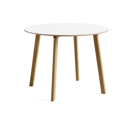 Copenhague Deux Table CPH 220 by HAY - D98 / Lacquered Oak Base / Pearl White Laminate