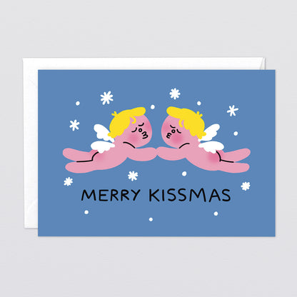 'Merry Kissmas' Greetings Card by Wrap