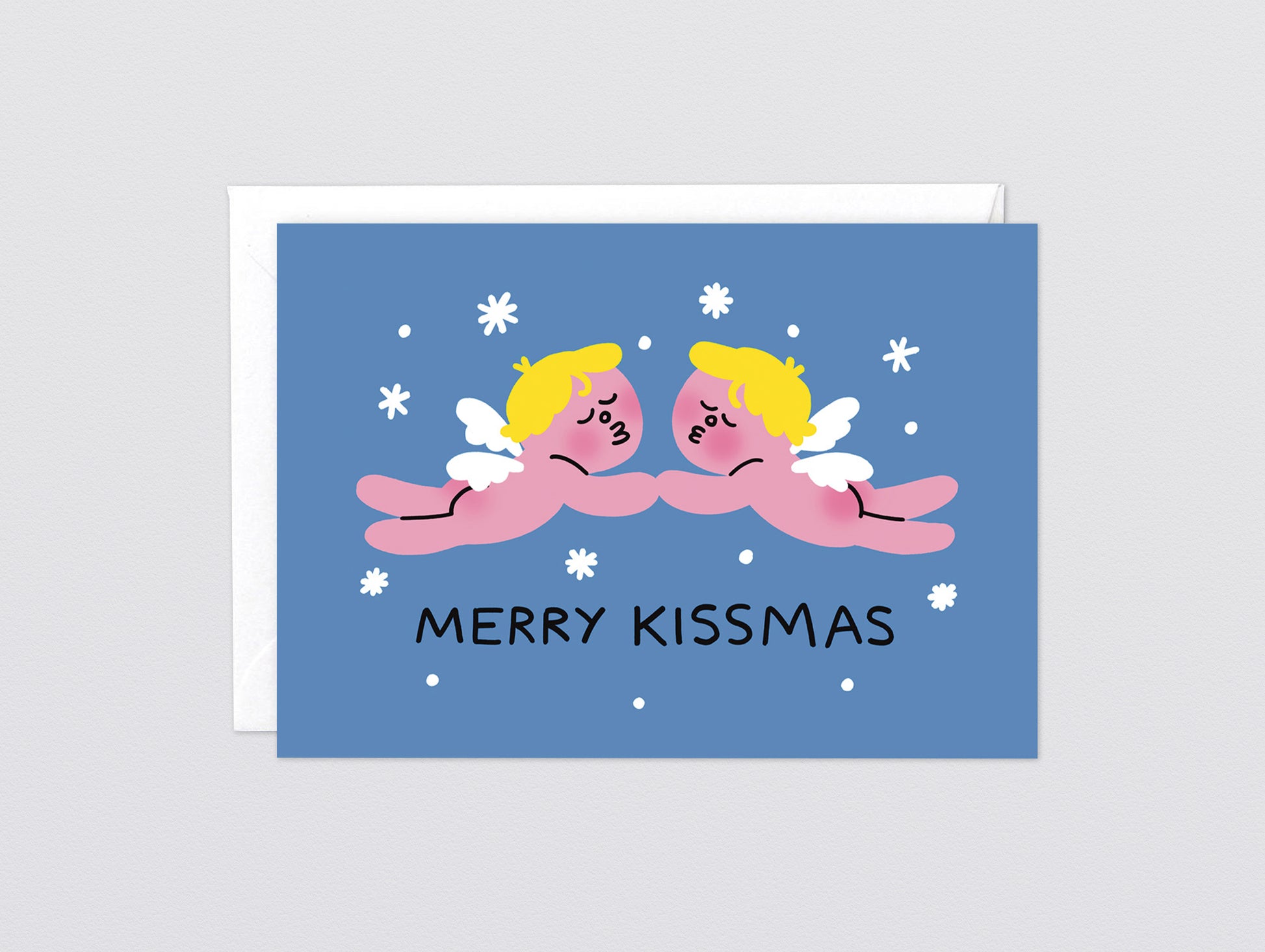 'Merry Kissmas' Greetings Card by Wrap