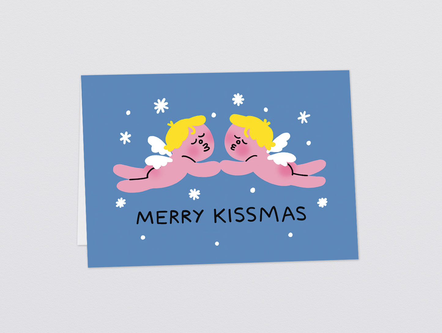 'Merry Kissmas' Greetings Card by Wrap