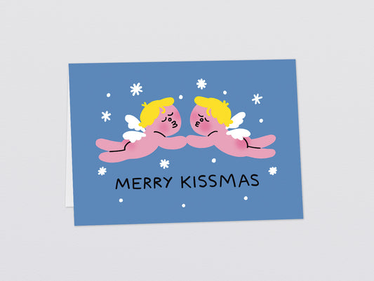 'Merry Kissmas' Greetings Card by Wrap