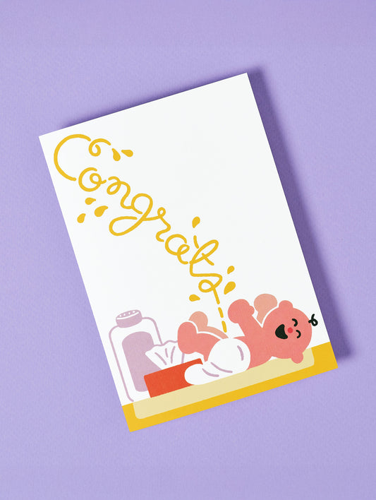 'Congratulations New Baby' Greetings Card by Wrap